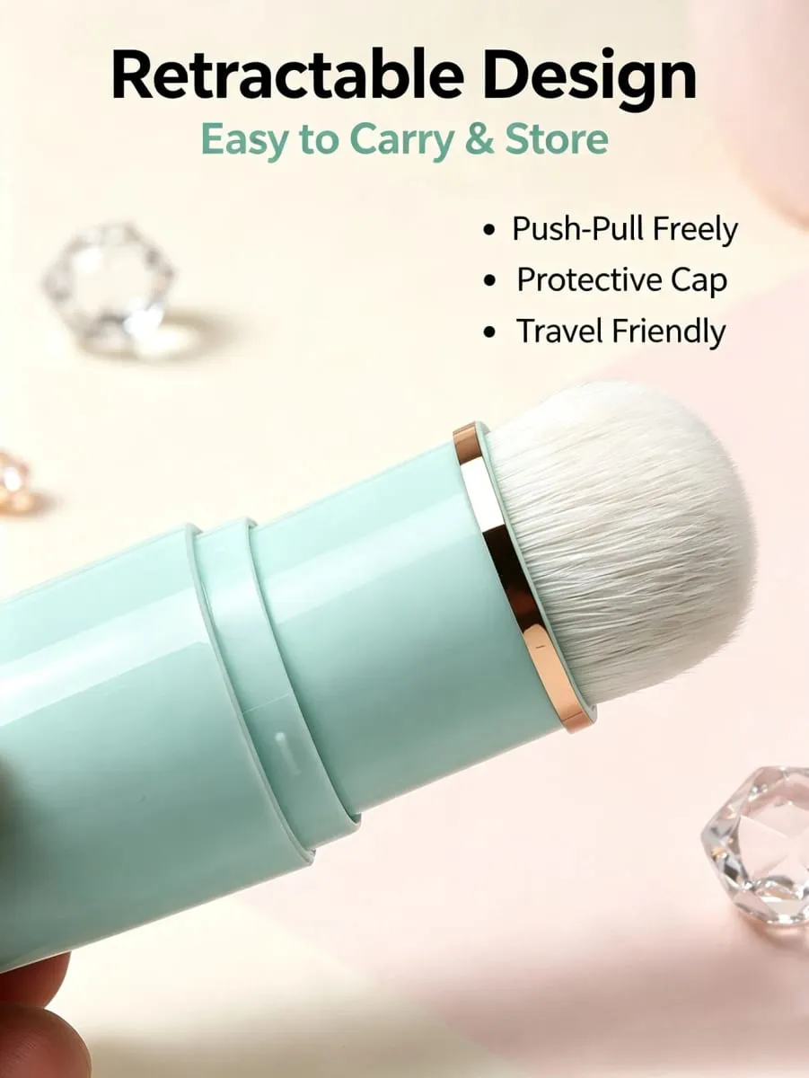 1 Buah Kuas Rias Kapsul Mini Dapat Ditarik Kuas Foundation Perjalanan Multifungsi dengan Tutup Pelindung Alat Rias Portabel Cocok untuk Concealer Blush Contouring Saat Dalam Perjalanan dan sebagai Hadiah — image 6