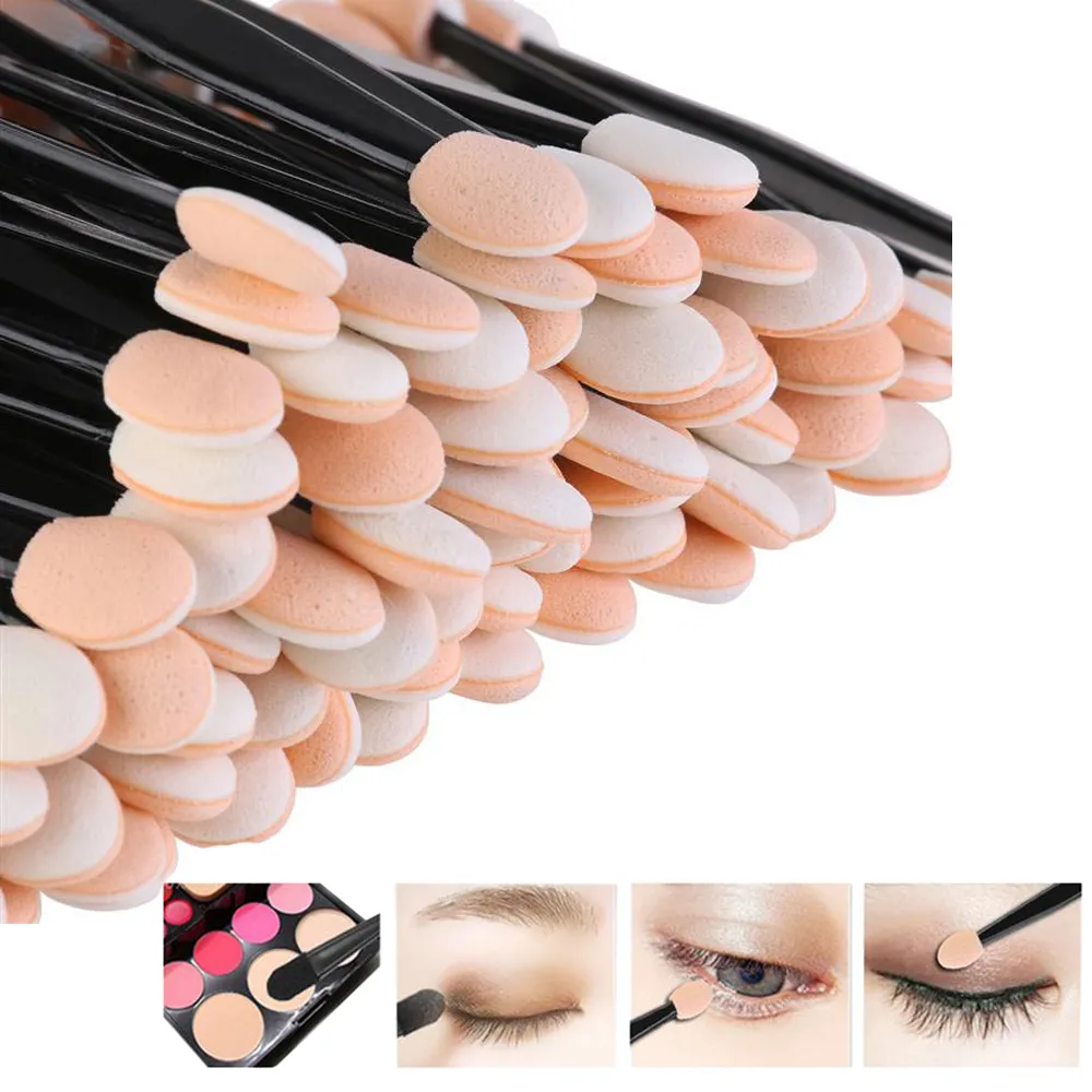 30/50pcs Double Sided Eyeshadow Applicators In Bulk Sponge Eye Shadow Brushes Disposable Mini Makeup Brushes Nail Powder Brushes — image 4