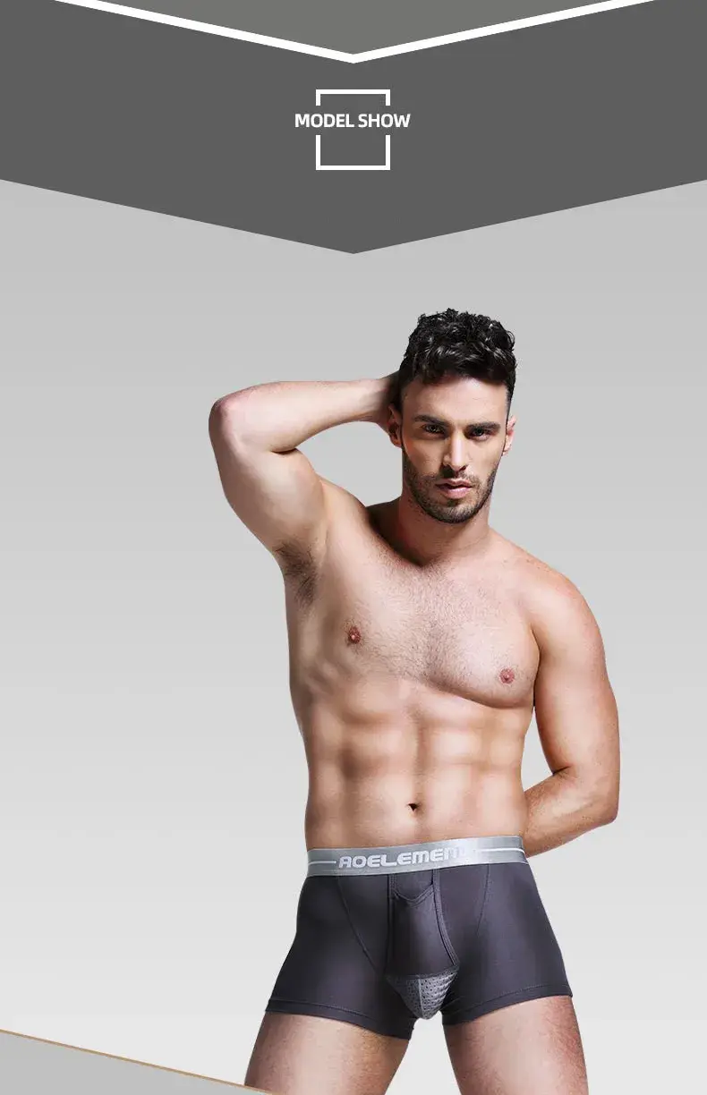 Caleçon homme sous-vêtements Push Up caleçon Modal homme respirant balle séparation pochette culotte Cueca grande taille L-5XL — image 11