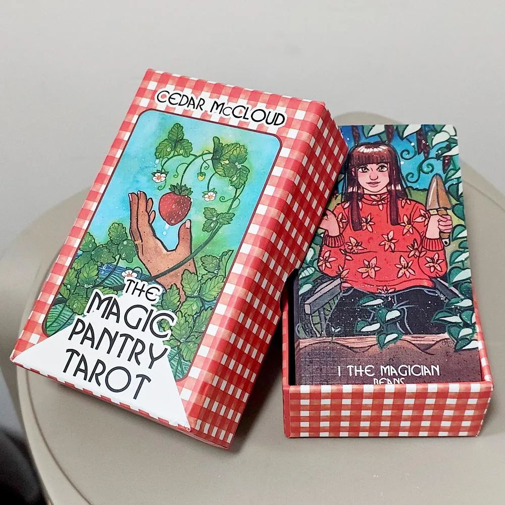 Cartes de Tarot aquarelle sur le thème de la nourriture, le garde-manger magique, pour les cuisiniers et les gourmets à domicile, papier cartonné à Double gaufrage 12x7cm — image 3