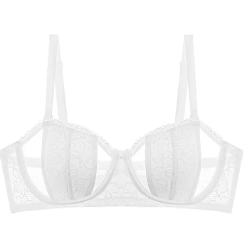 Big Bust Minimizer Bra Set 32‑38 AB Thin Lace Soft Underwire Anti‑Sagging Strapless Optional Sexy Ladies Brassiere Lingerie Kit — image 5