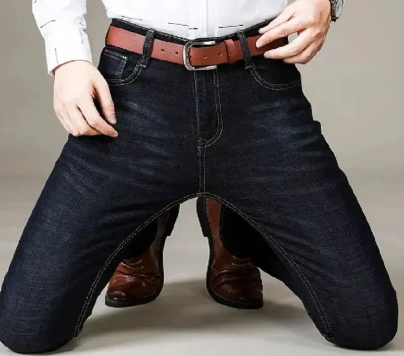 2025 novo negócio jeans masculino casual confortável estiramento reto moda masculina clássico premium azul preto denim calças — image 2