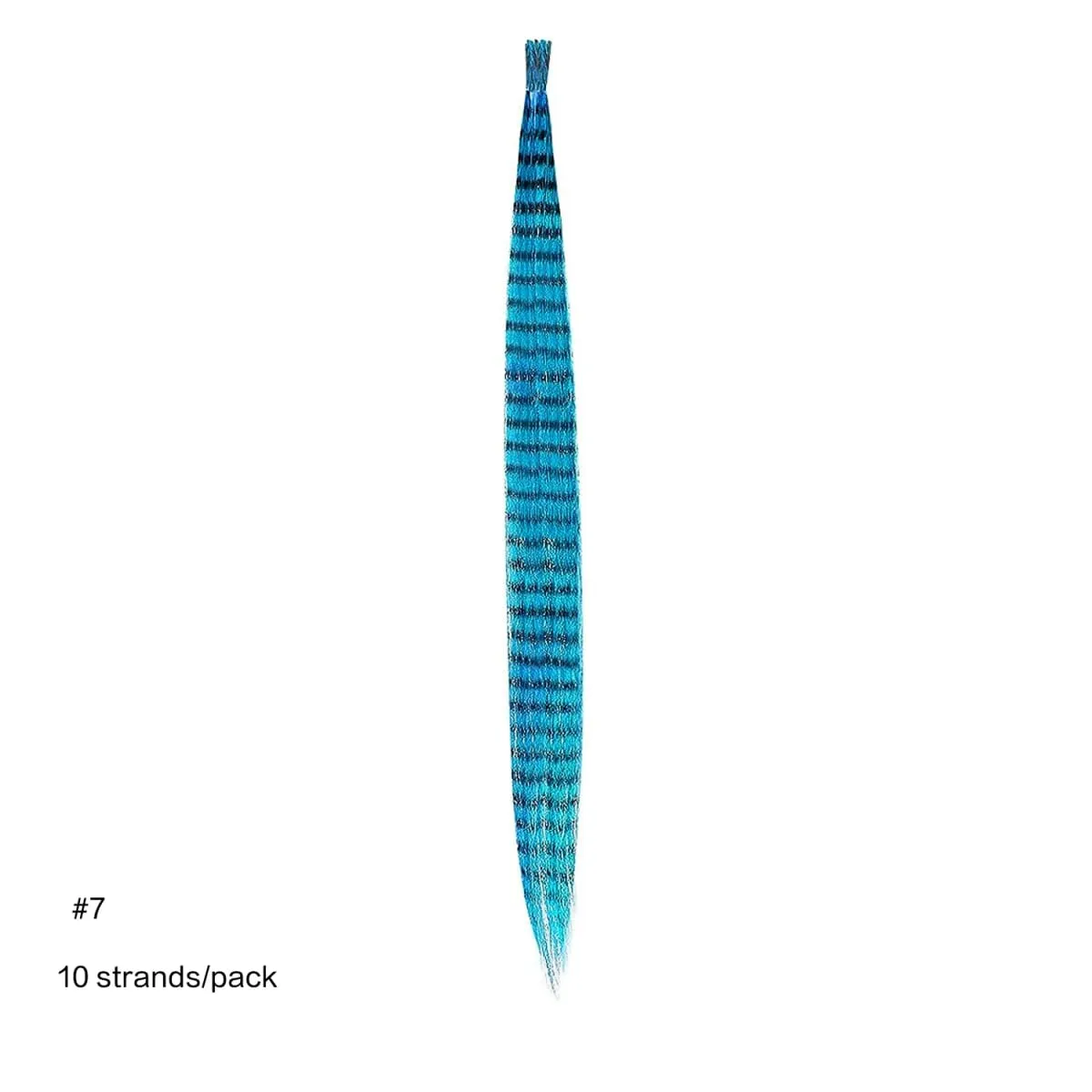 10 Root/pack Feather Hair Extensions Colorful I Tip Hairpiece 16inch Synthetic Hair Accessiories For Women Girls Daily Party Use — image 12