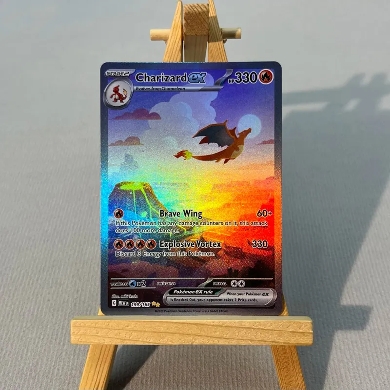MEW PTCG13-003 Tcg proxy PKM Cards Charizard ex Bulbasaur Charmeleon Rare Collection Battle Toys Gifts for Hobbies home play — image 20
