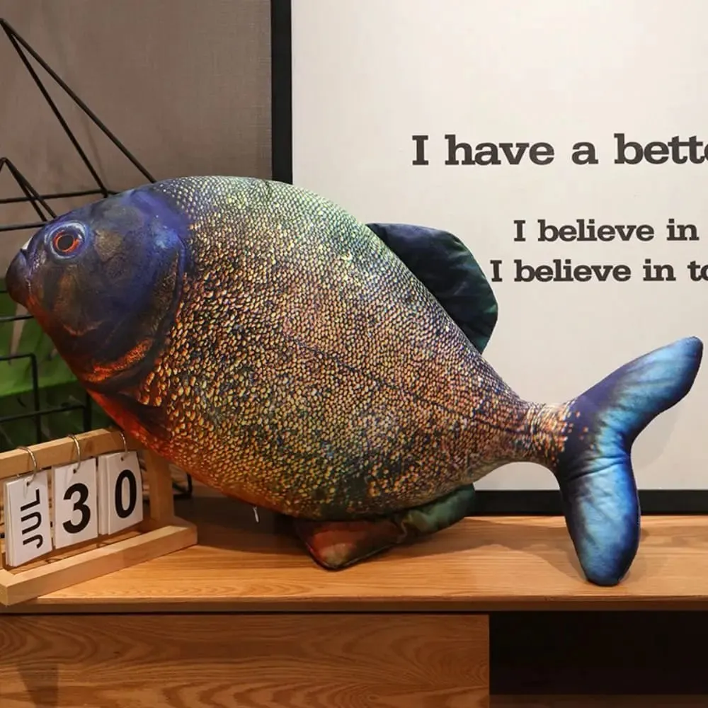 Sofa Cushion Perch Simulation Fish Pillow Stuffed PP Cotton Cartoon Fish Soft Grouper Fish Anime Pillow Home Decoration — image 2