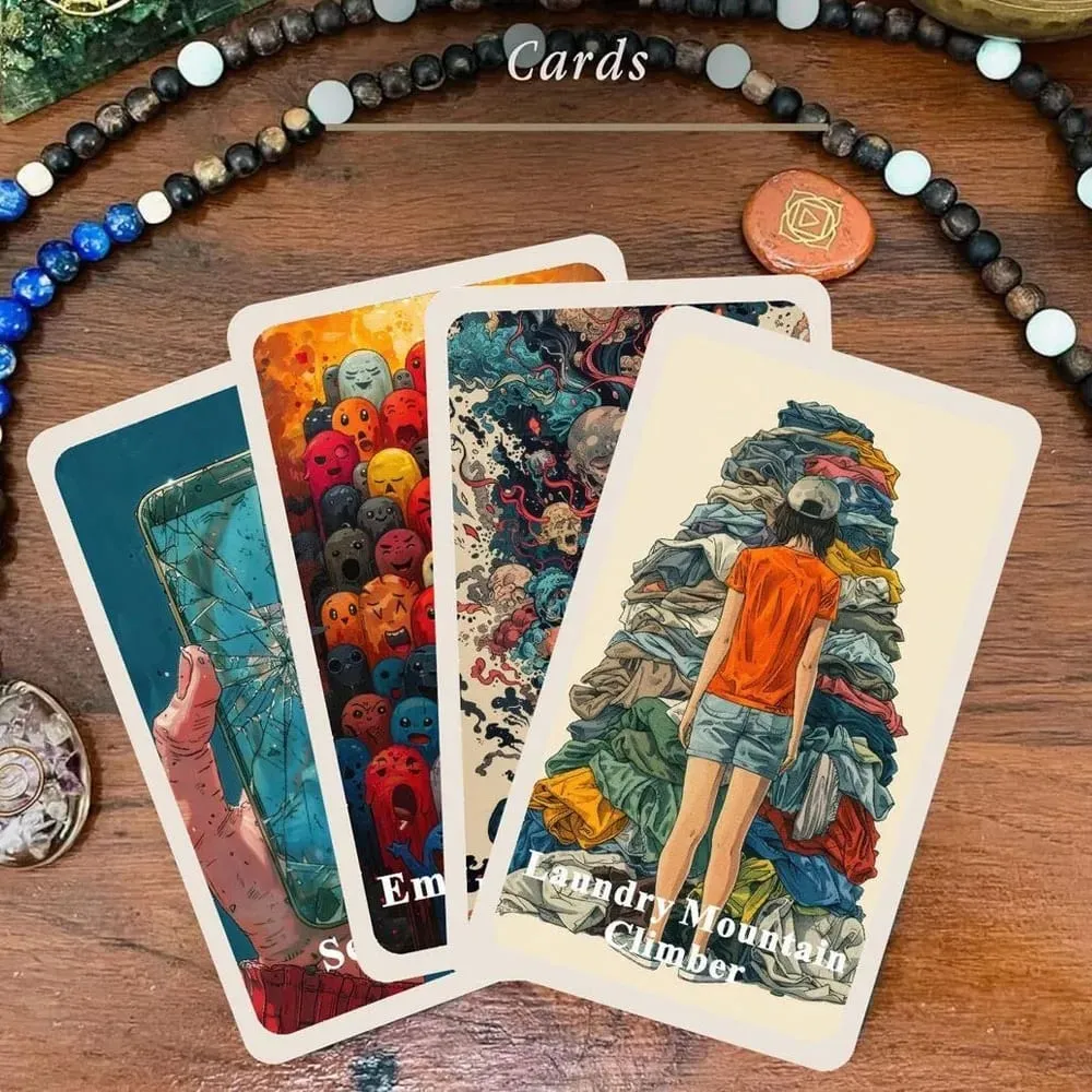 Modern Life Oracle Cards Set 13x8cm 47 Practical Wisdom Cards for Daily Chaos Management Humorous Insightful Card Deck — image 6