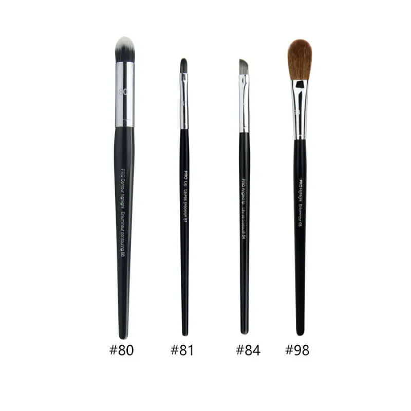 4pcs/set Pro Allover Eye Shadow Makeup Brushes Lip Brow Precision Concealer Blending Domed Crease Smudge Highlight Make Up Brush — image 4