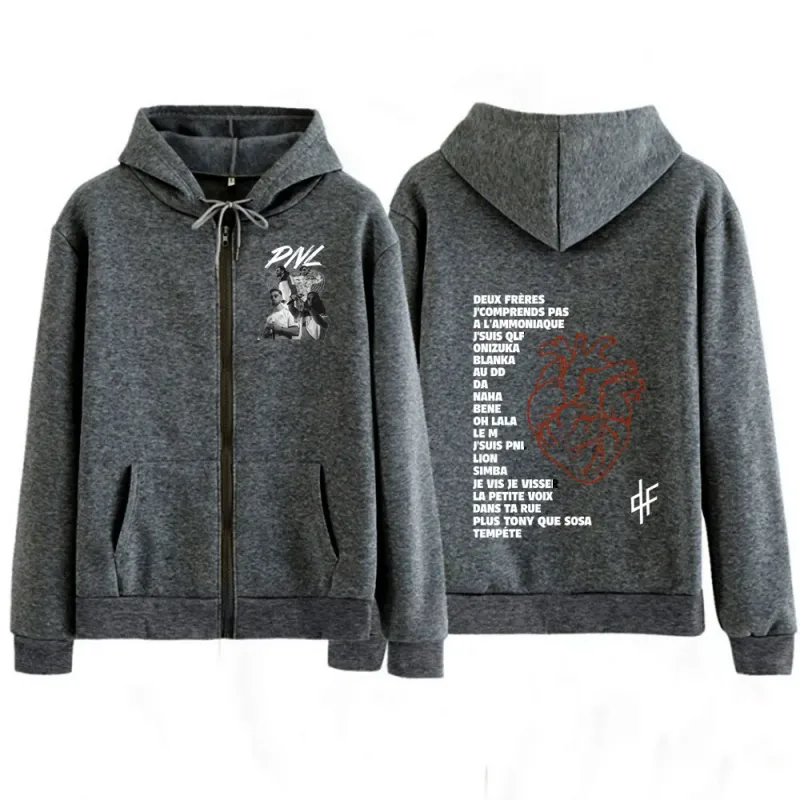 Rapper PLK Graphic Zipper Hoodies Men's Women Clothing Fashion Hip Hop Harajuku Oversized Zip Up Hoodie Sweatshirts Funny Wears