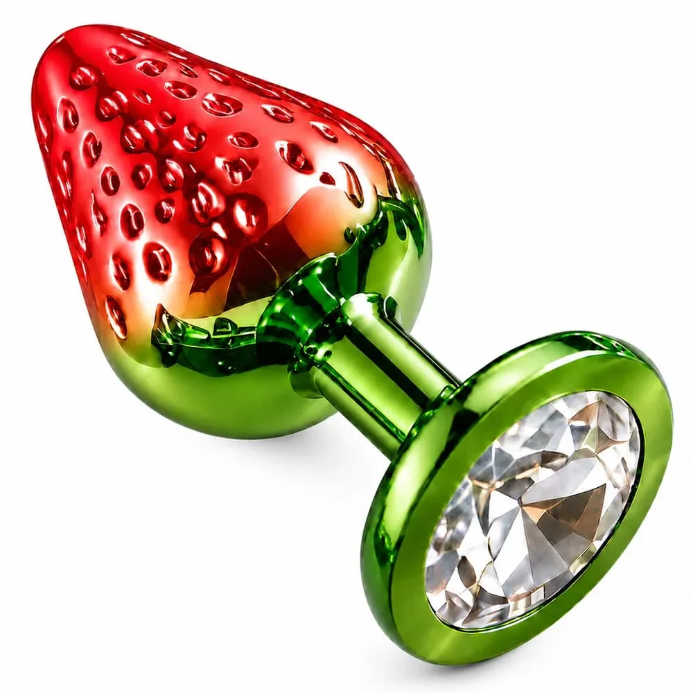 Strawberry Metal Anal Beads Butt Plug Set Small Medium Large Wearable Anal Plug Jewelry Anal Sex Toy For Man Woman — image 2