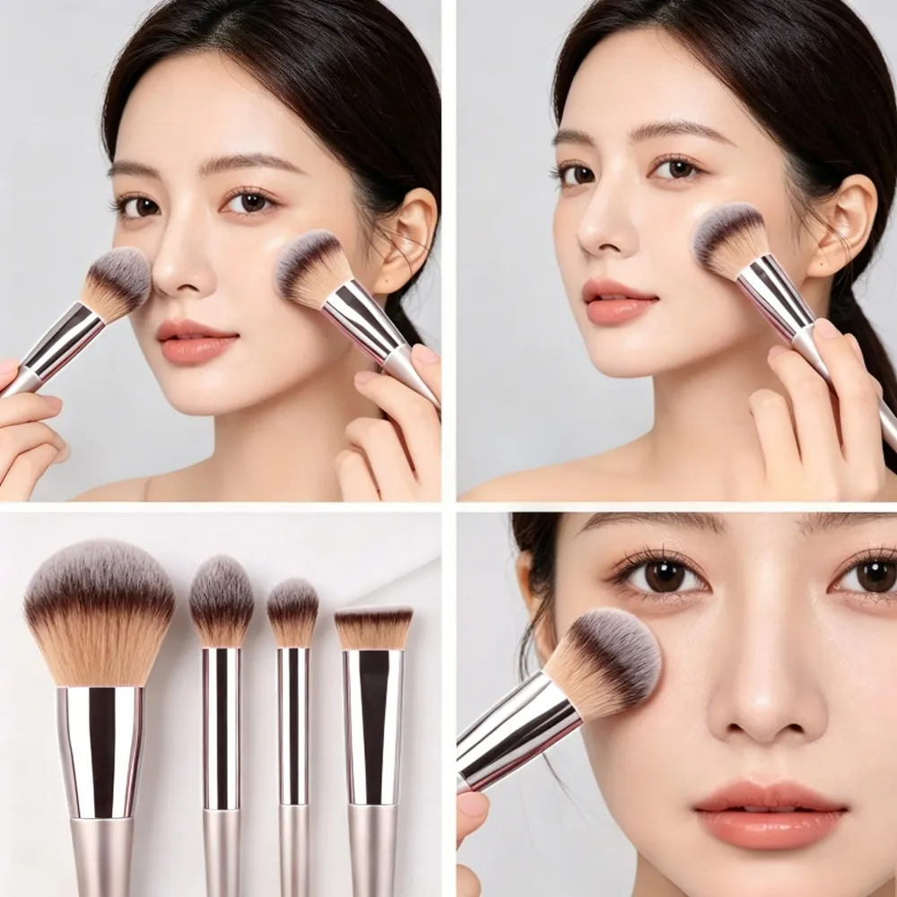 10Pcs Makeup Brushes Complete Set Soft Fluffy Foundation Loose Powder Blush Concealer Eye Shadow Brush Professional Makeup Tools — image 4