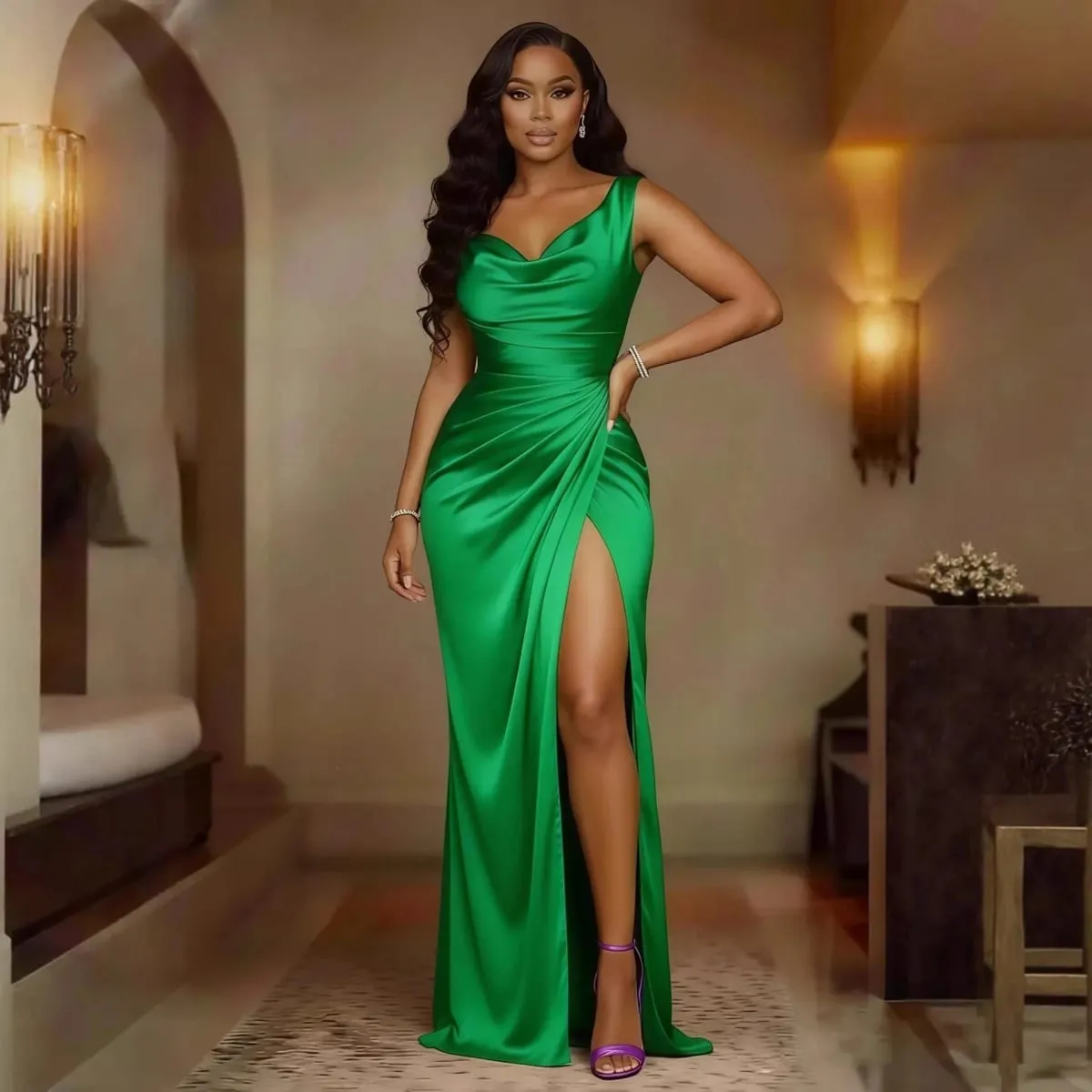 New slim-fit solid color summer skirt women's summer light luxury high-end atmospheric dress — image 2