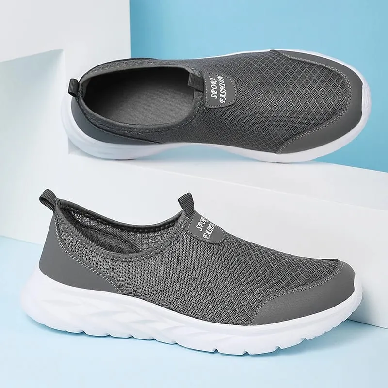 2023 lekkie męskie buty w stylu casual oddychające wsuwane męskie trampki antypoślizgowe męskie mieszkania buty do chodzenia na świeżym powietrzu rozmiar 40-47 — image 3