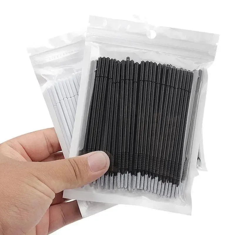 100 Pcs Disposable Spiral Mascara Applicator Lashes Brushes Eyelash Extension Makeup ToolsBrush Handle Microbrush — image 2