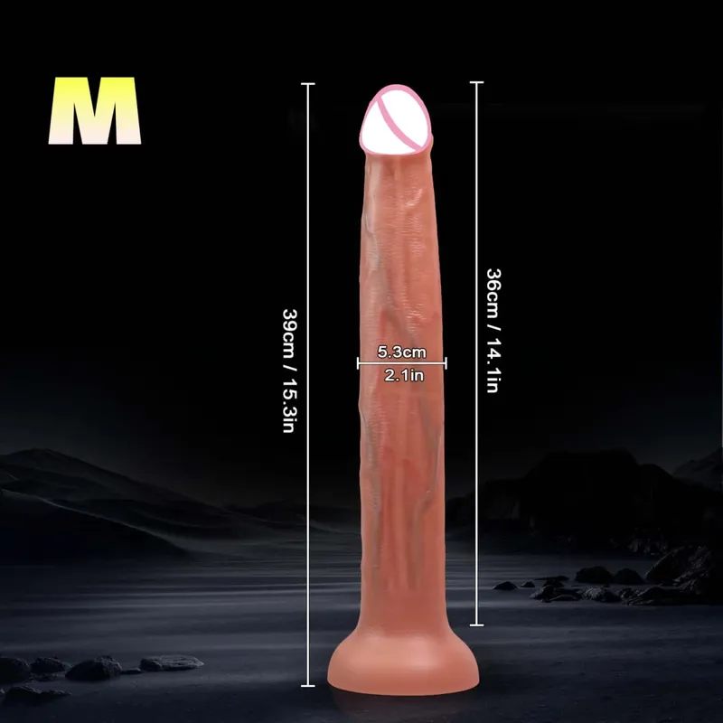 3 Sizes Realistic Super Long Dildo Penis with Suction Cup Soft Masturbator Huge Skin Feel Anal Dick Sex Toy for Men Women Adults