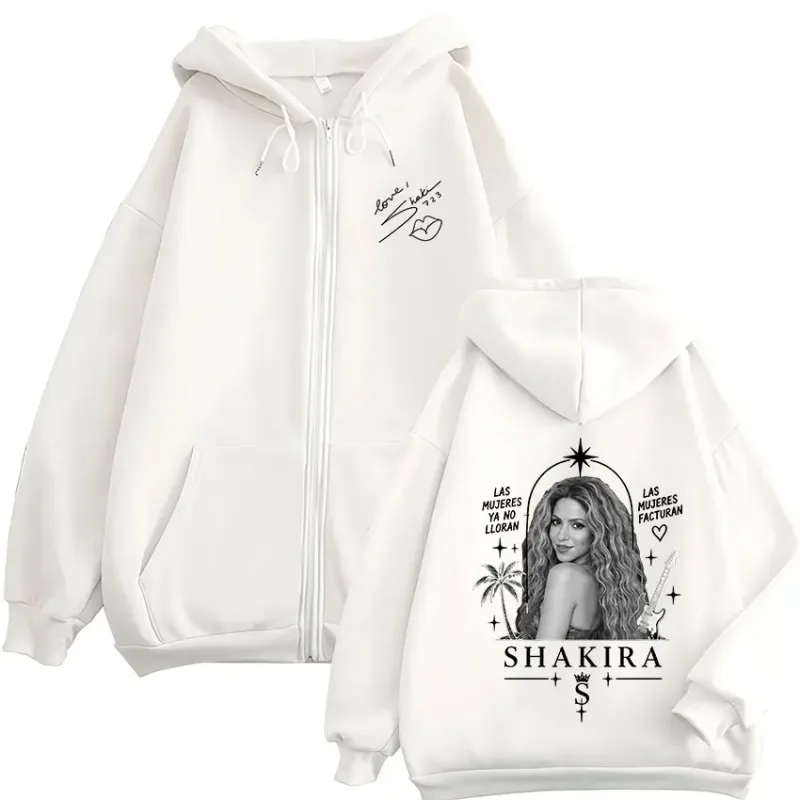 Shakira LMYNL Las Mujeres Ya No Lloran Tour Zipper Hoodies Men Women Clothing Casual Long Sleeve Zip Up Sweatshirts Jackets Coat — image 9
