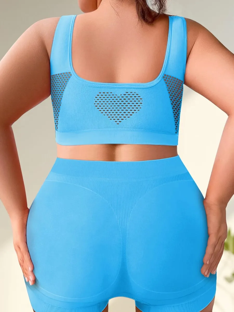 1 Set Women's lingerie set Plus Size Bralette Seamless Bra Comfortable Breathable Sports Bra Stretch Fabric Boxers — image 2