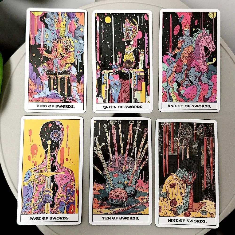Phantom Tarot Deck 10.3*6cm 78 Colorful Tarot Cards Based on Rider Waite System — image 3