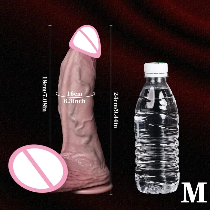 Realistic Skin Soft Big Dildo 3 Sizes Silicone Penis For Woman Anal Sex Toy Vein Cock Vaginal Masturbation Suction Cup Big Dick — image 9