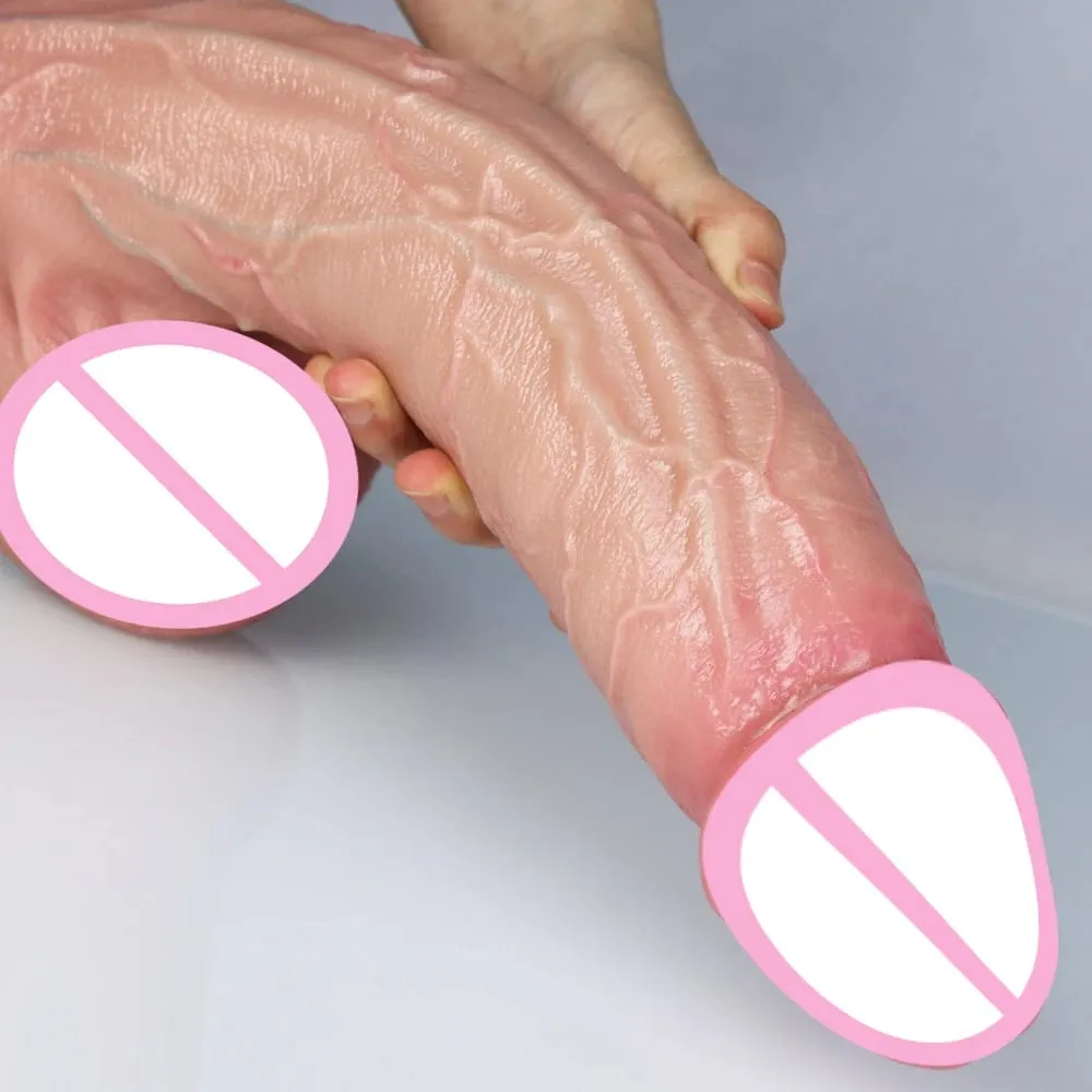 Super Realistic Veins Soft Dildo Male Silicone Genitals 3Colors Penis Vaginal Masturbation Suction Cup Dick Woman Anal Sex Toy