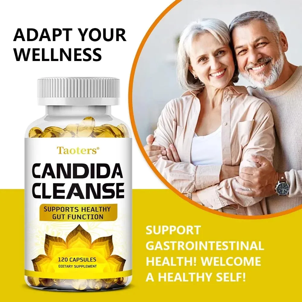 Candida Cleanse - Limpeza do Fígado Desintoxicante Apoia a Saúde Intestinal Limpeza do Cólon Aumentando a Energia 120 Cápsulas