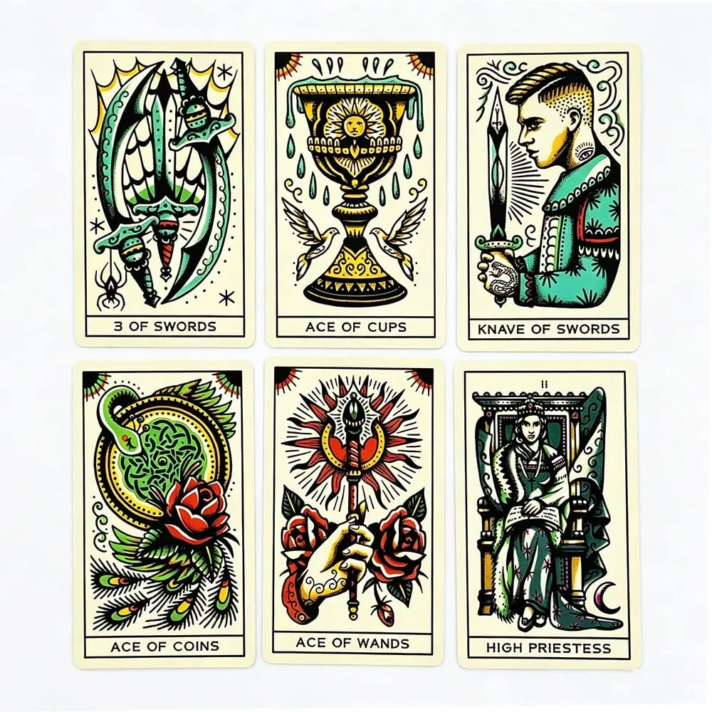 The Tattoo Tarot Cards A 78 Deck Oracle English Visions Divination Edition Borad Playing Games Great For Beginners Party Games — image 3