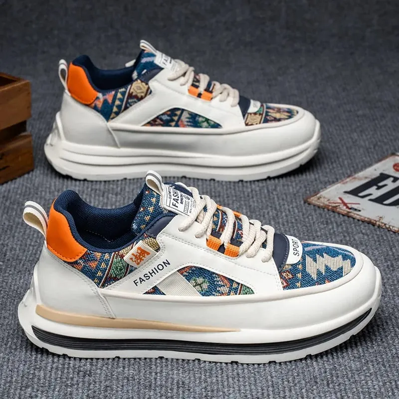 Luxury Men Trendy Casual Sneakers Outdoor Comfortable Platform Vulcanized Shoes Non Slip Wear-resistant Men Running Shoes Hombre — image 4