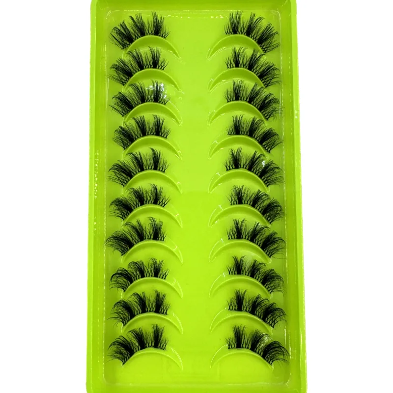 Black Eyelashes 10 Half Lashes Soft Natural Cat Eye Lashes Makeup Tool Extension Fluffy Faux Cils back-to-school season — image 22