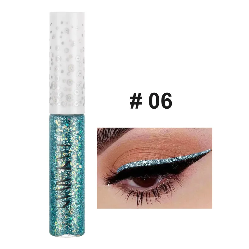 12 Colors Shiny Eye Liners Pigment Silver Rose Gold Color Glitter Liquid Eyeliner Metallic Colorful Makeup For Women — image 14