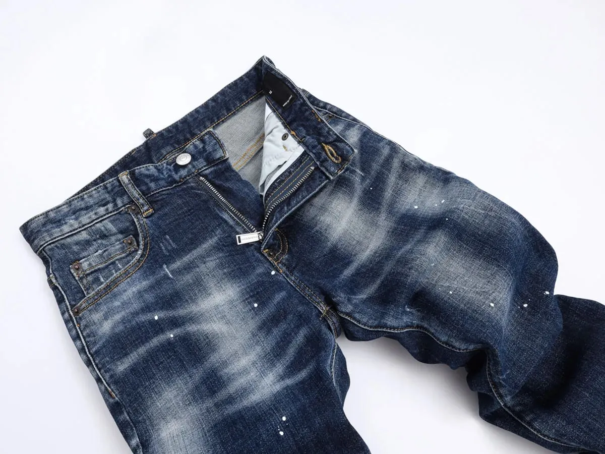 new design dsq2 blue Men Jeans Pants Cotton straight Slim Jeans Denim Designer zipper D2 COOLGUY JEANS top quality 8539 — image 3