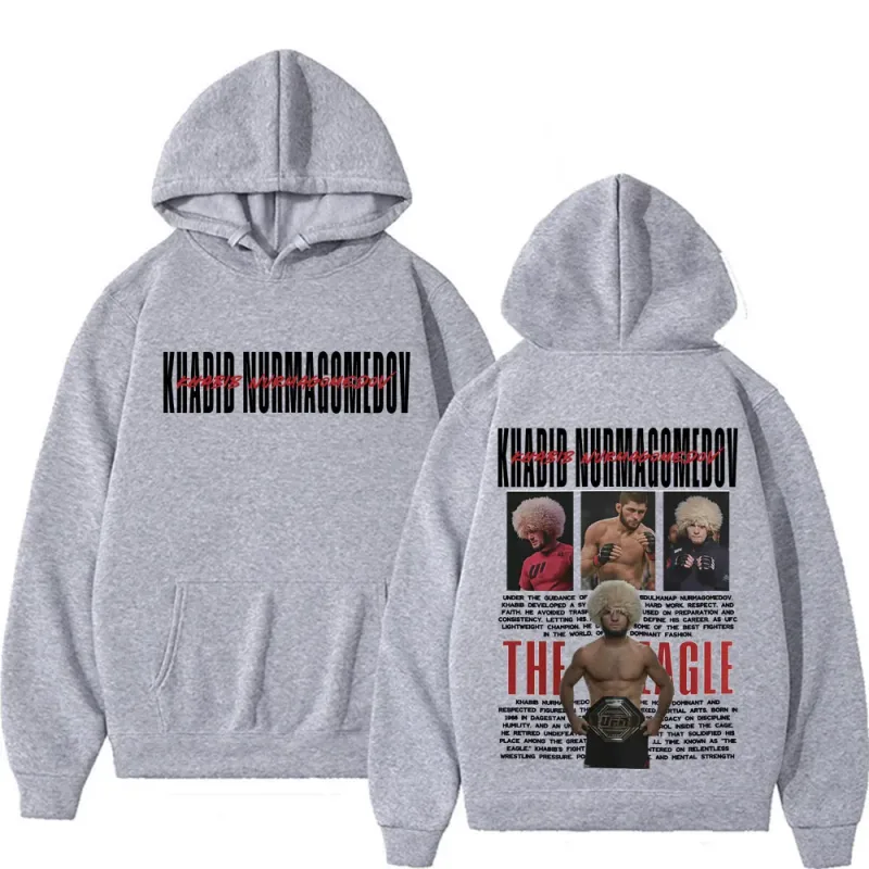 Khabib Nurmagomedov THE EAGLE Merch Sweatshirt Men's Clothing Harajuku Classic Oversized Hoodies Fleece High Quality Cozy Hoodie — image 5
