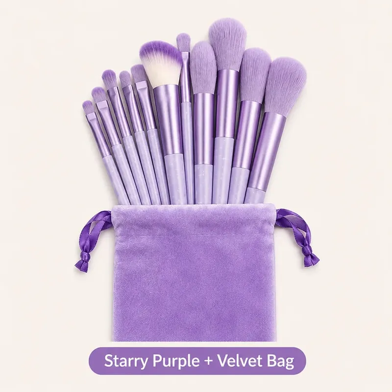 13Pcs Makeup Brush Set Soft Face & Eye Makeup Brushes for Foundation Powder Blush Concealer & Eyeshadow