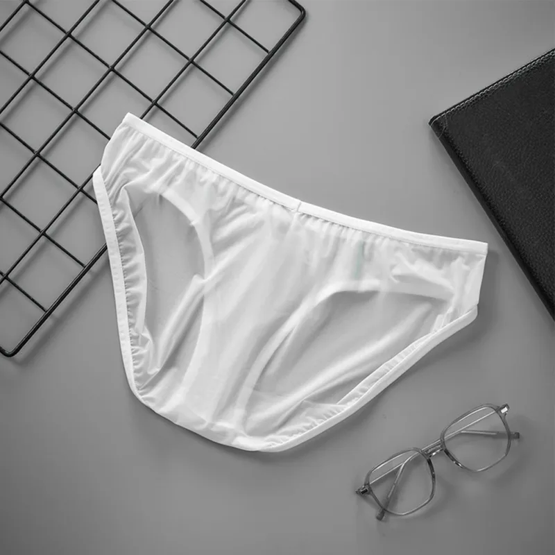 Ice Silk Briefs Comfortable Mens Sexy Panties Breathable Pouch Jockstrap Low Rise Daily Simple Intimate Underwear — image 16