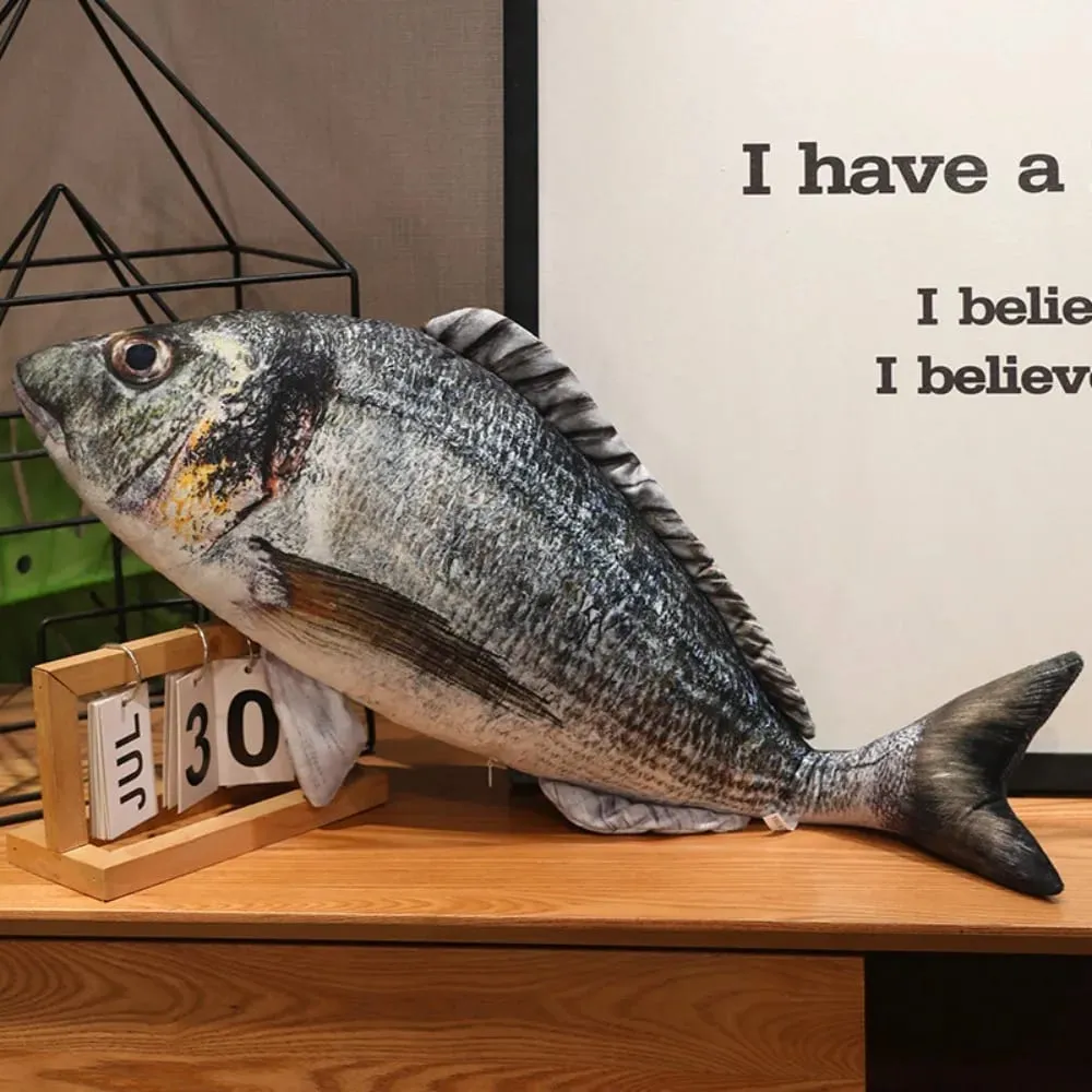 Perch Simulation Fish Plush Pillow Grouper Stuffed Cartoon Fish Plush Toy Soft Lovely Fish Anime Pillow Dolls Living Room — image 14
