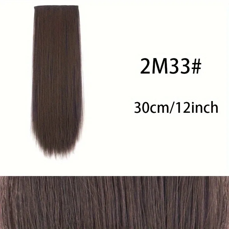 10cm/20cm/30cm Synthetic Short Straight Pad Invisible Hair Extension Lining of Hair Top Side Cover Hairpiece for Women — image 18