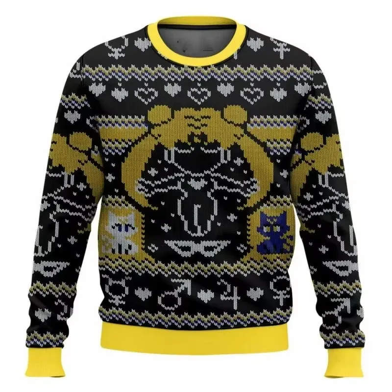 Sailor moon natal feio camisola anime 3d moletom topos outono e inverno cosplay papai noel pulôver dos desenhos animados suétere — image 13