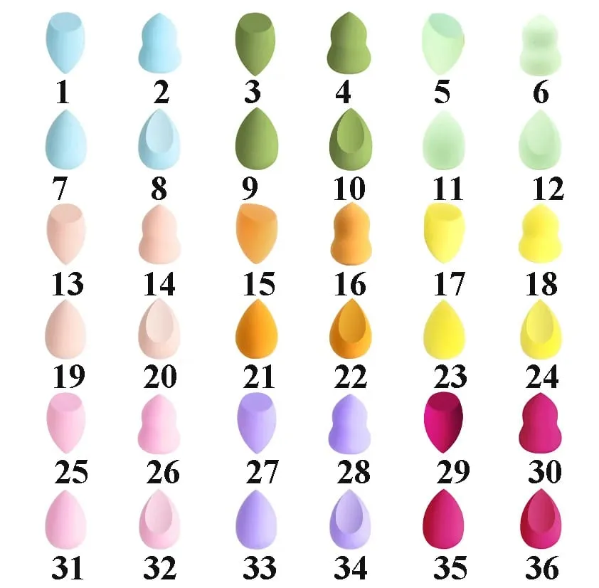 50pcs Custom Logo Soft Non Latex Makeup Sponge Private Label Foundation Beauty Sponge Multi-colored Makeup Sponge DIY — image 6
