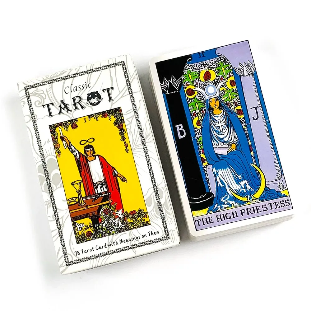 12*7CM Classic Tarot Deck A 78 Tarot Cards with Guidebook English Version Divination Board Games Cards Game for Beginners — image 2