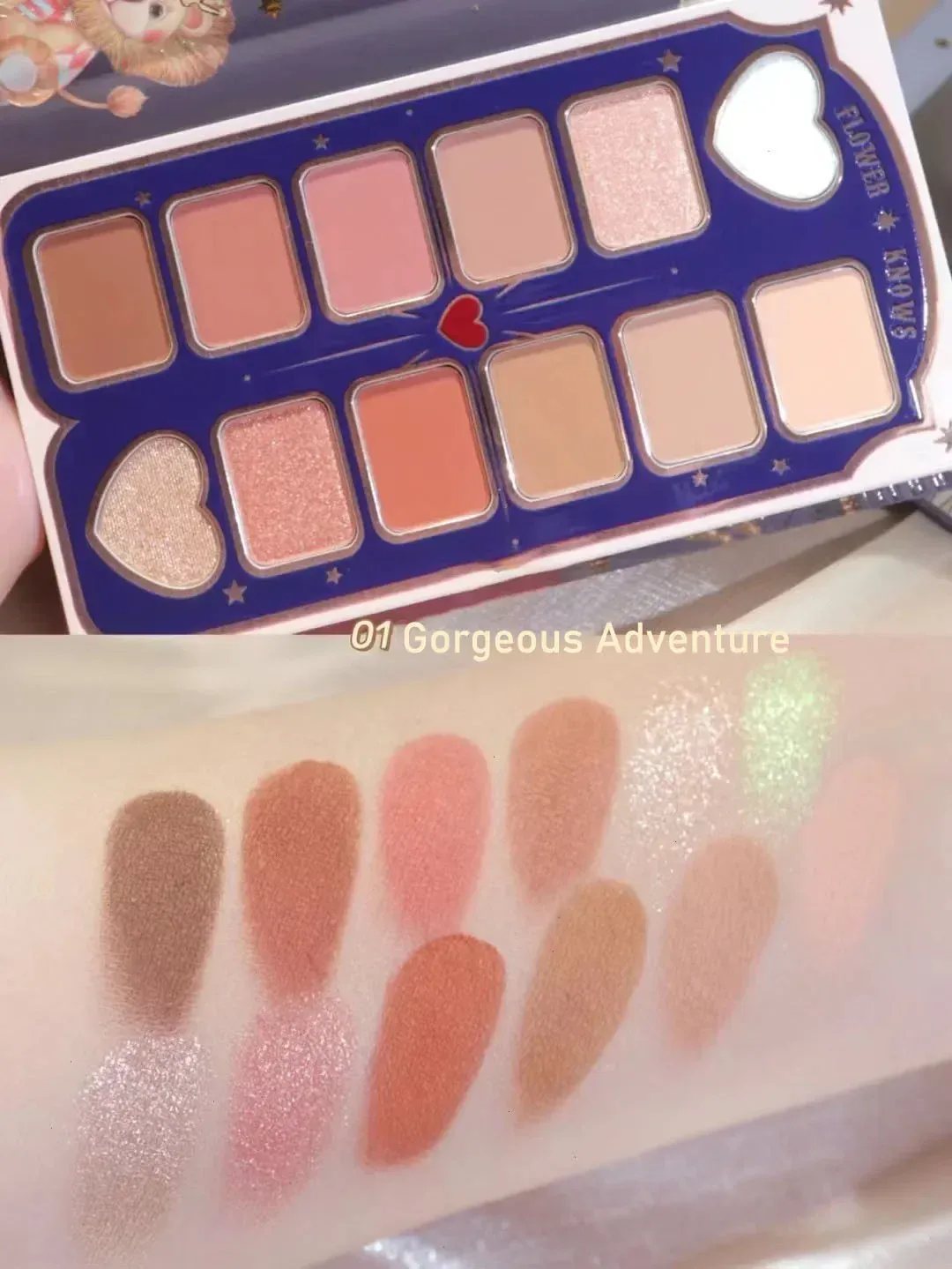 Flower Knows Circus Series 12 Coloured Eyeshadow Palette Matte Shimmer Glitter Sequins Pigment Eye Face Makeup Beauty Cosmetics — image 4