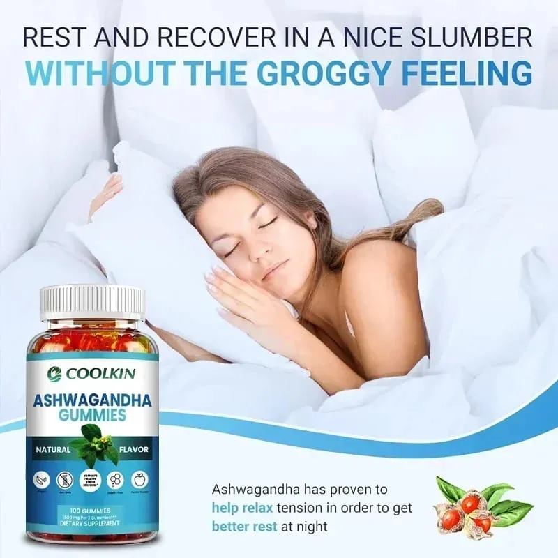 Ashwagandha Gummies - Enhance Physical Strength and Endurance Relieve Stress and Anxiety Improve Sleep Quality Antioxidant — image 3