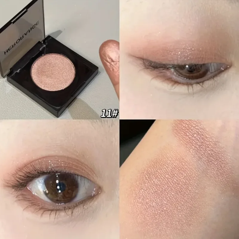 Herorange 16 Color Eyeshadow Highlight Palette Matte Shimmer Orange Brown Pink Champagne Waterproof Portable Festival Mak — image 15