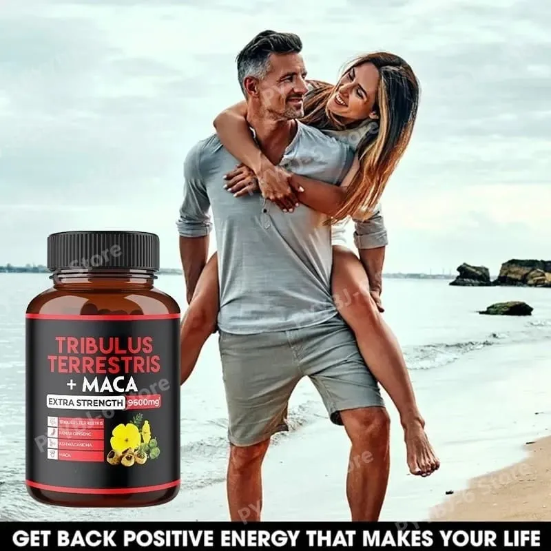 Tribulus Terrestris + Maca Root Extract Supplement understøtter energivitalitet Naturlig urtesundhed Ikke-GMO 90 veganske kapsler — image 4
