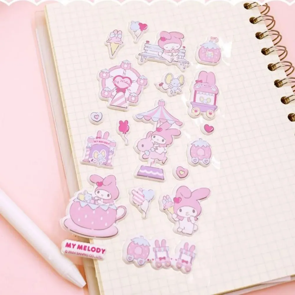 Genuine Sanrio 3D Foam Stickers Cartoon Hello Kitty Kuromi Melody Toy Decal For Scrapbook Water Mug Phones Planners Decor Decals — image 3