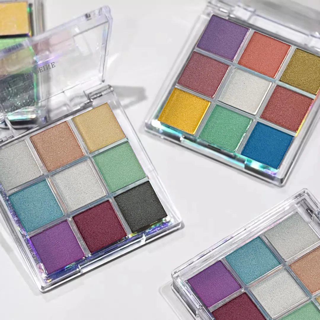 9-Color Glitter Chameleon Eyeshadow Palette Waterproof Long Lasting Pressed Powder Cosmetic Kit Fashion Women Eye MakeUp Pallete — image 6