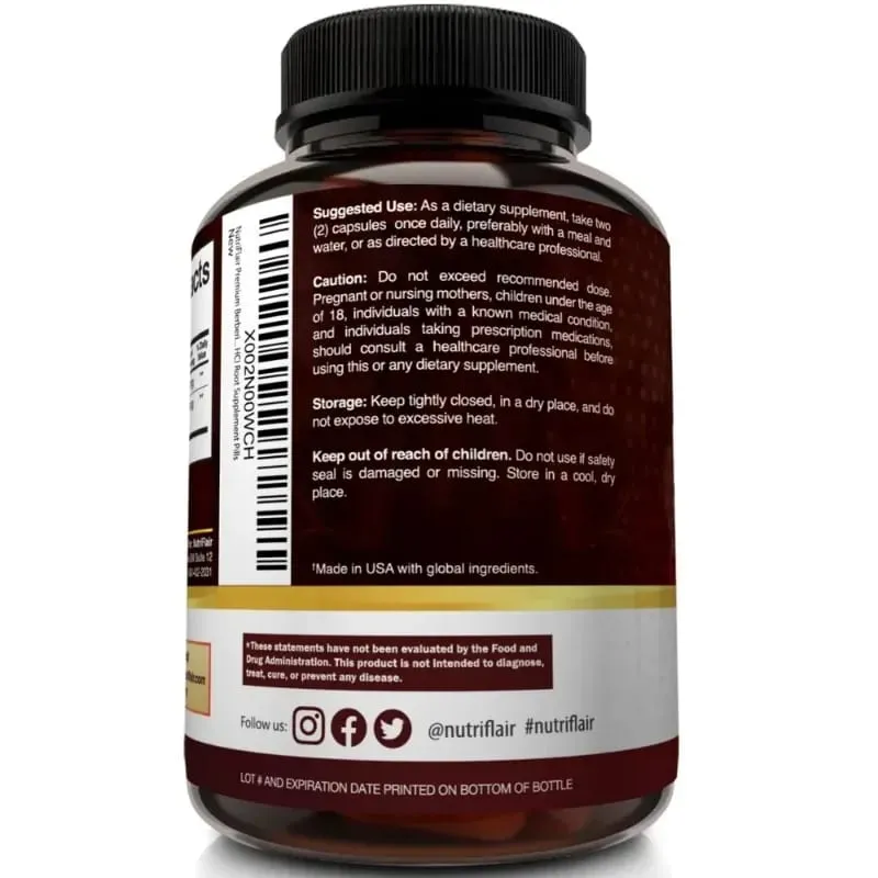 プレミアム ベルベリン HCl 1200mg - セイロン シナモン サプリメント - グルコース代謝、免疫システムの健康的な体重管理をサポート — image 5