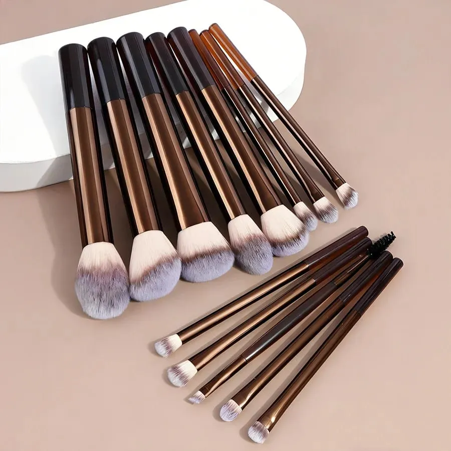 13 pcs Makeup Brush Set Dense Bristles Aluminum Alloy Handle Suitable for All Skin Types — image 2
