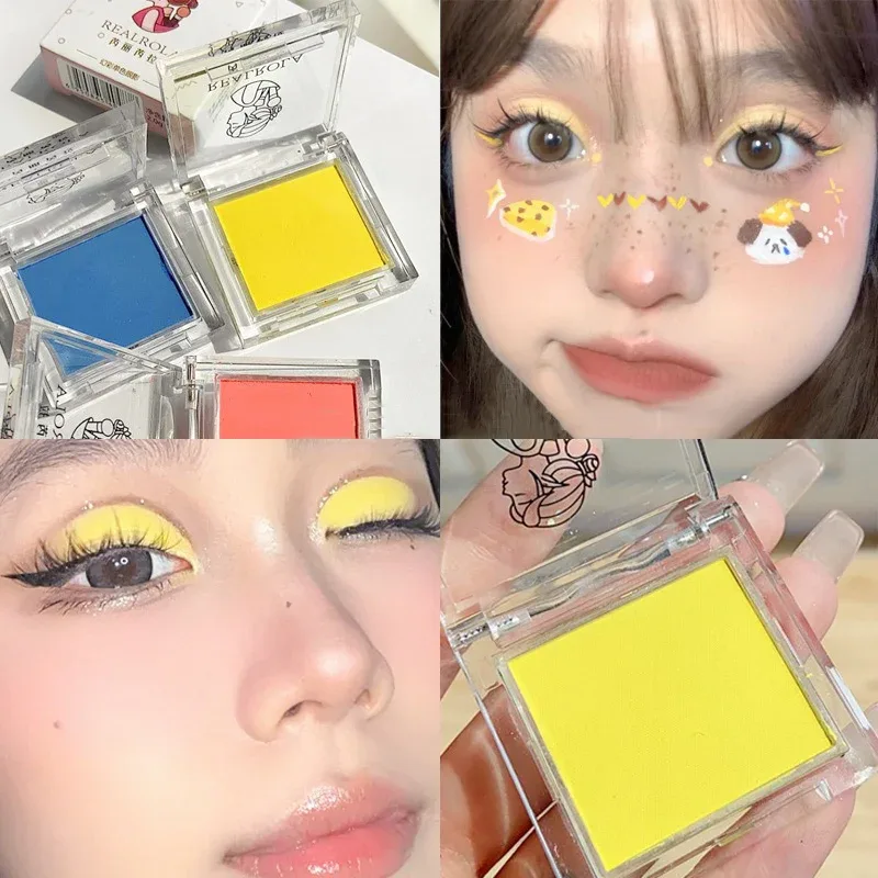 Green Mango Yellow Eyeshadow Matte High Pigment Eyeshadow Makeup Palette Soft Brightening Face Matte Velvet Eye Shadow Powder — image 6