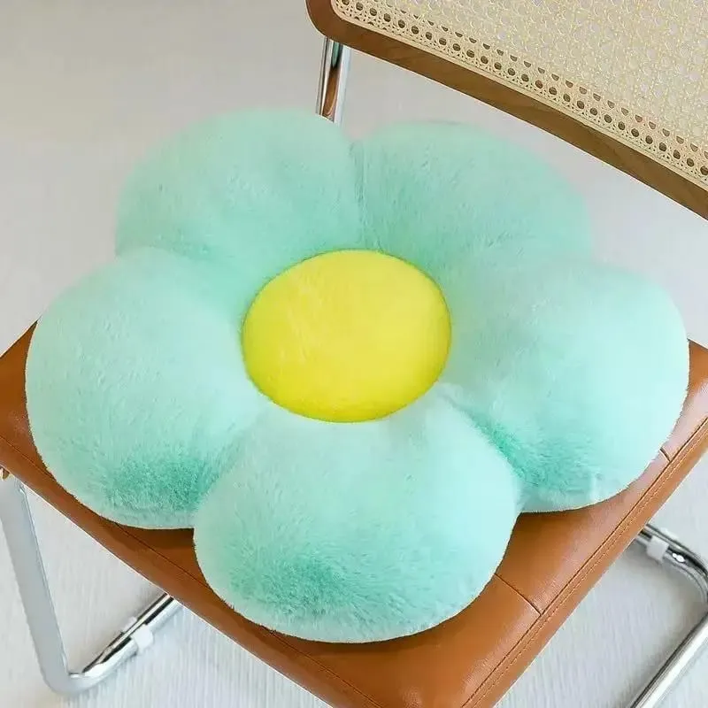Generic Flower Shaped Plush Seat Cushion Soft Memory Cotton Round Pillow For Chair Bedroom Window Sofa Home Decor — image 15