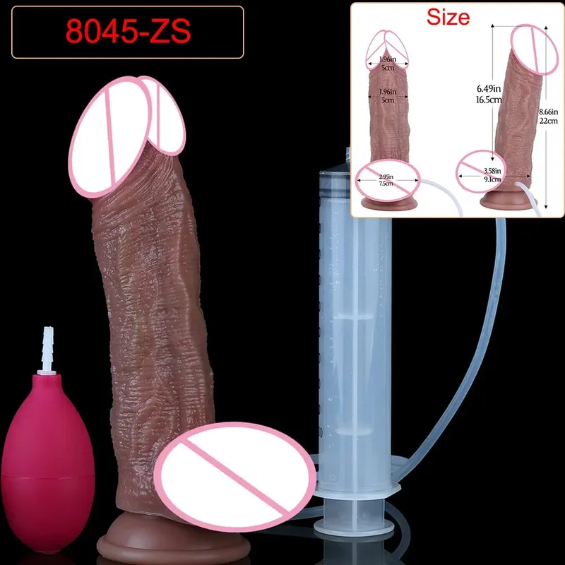 Deep Veins Ultra Squirting Dildo Silicone Skin Touch Long Ejaculating Butt Plug For Men Women G-Spot Stimulate 18+ Sex Toys — image 22