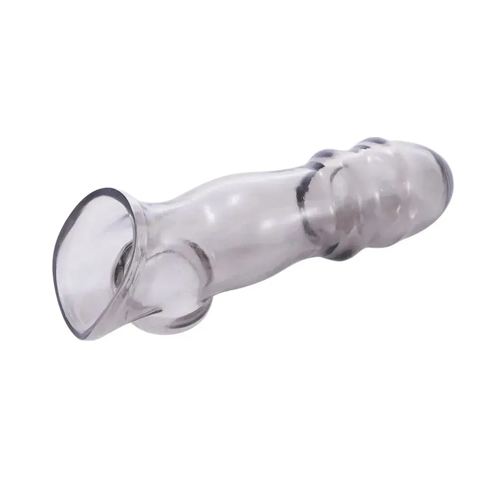 Male Masturbator Penis Delay Sleeve Erectile Enhancer High Elastic and Safer Condoms Sex Toy for Couple Erotic Sex Toys — image 5