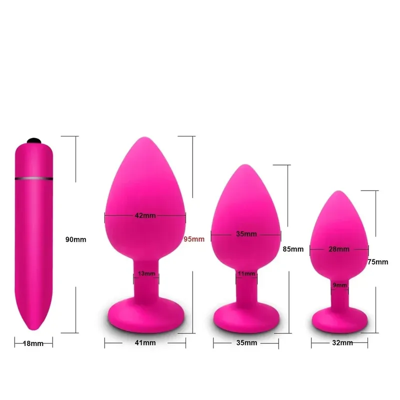 Anal Toy Soft Silicone Anal Plug Mini Bullet Vibrator Butt Plug Men Women Gay Couples Anal Prostate Stimulator Sex Toy for Adult — image 24